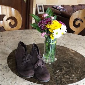 Brown suade boots